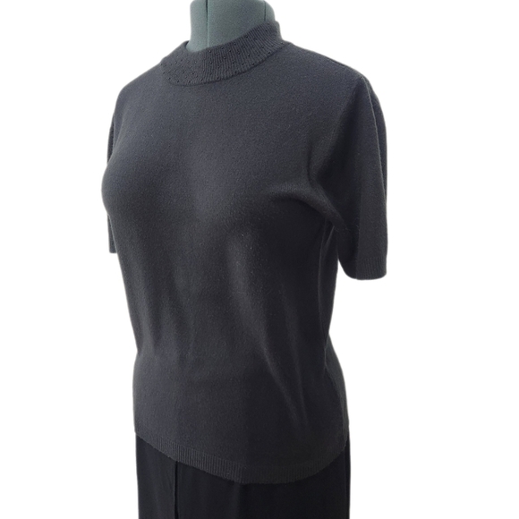 VINTAGE GRAFF Australian Knit Acrylic Sweater,Black, US Women's Small - Picture 4 of 8